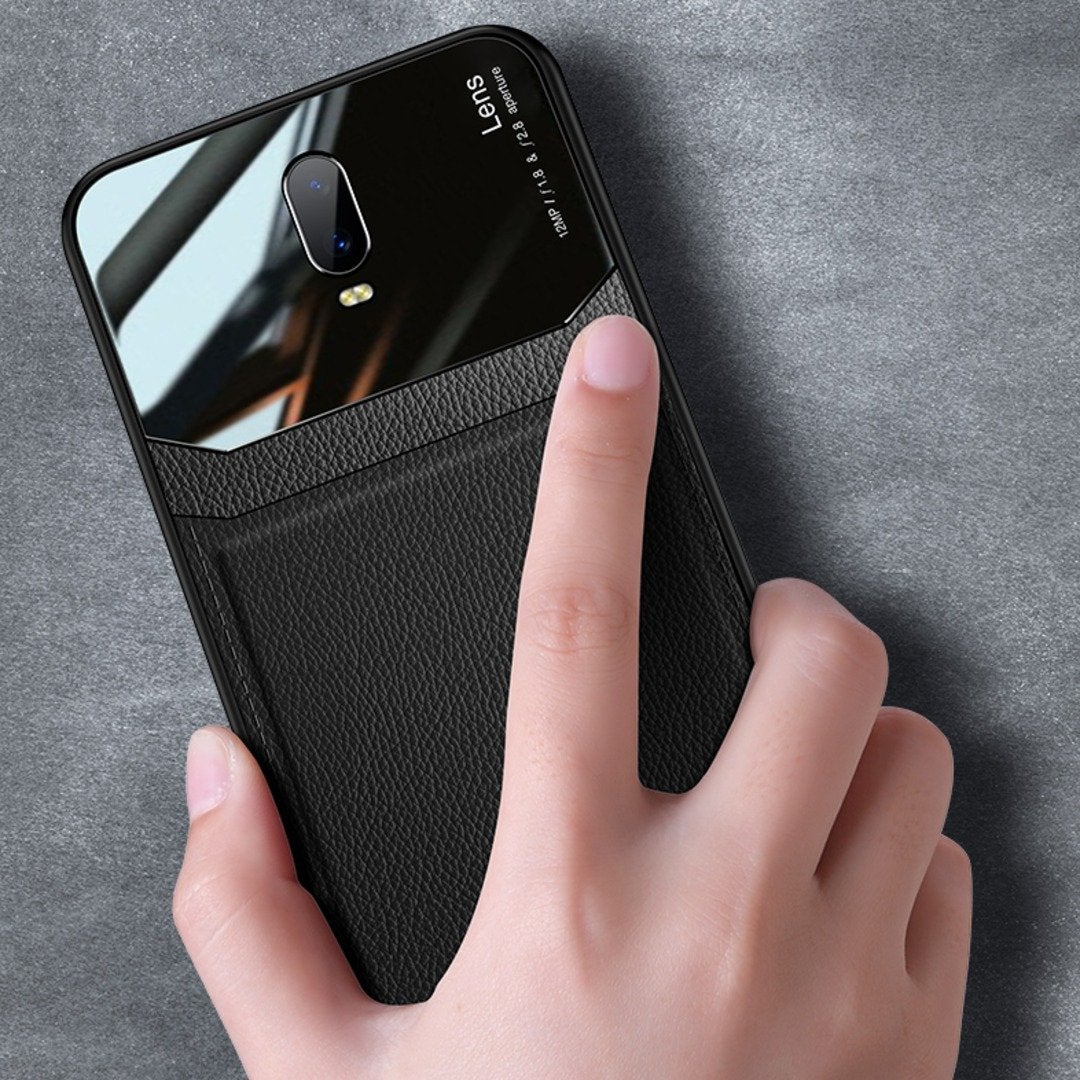 OnePlus 7 Sleek Slim Leather Glass Case