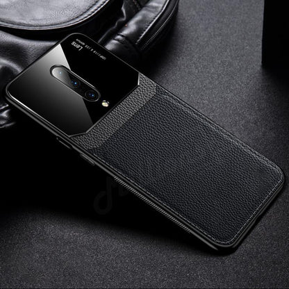 OnePlus 7T Pro Sleek Slim Leather Glass Case