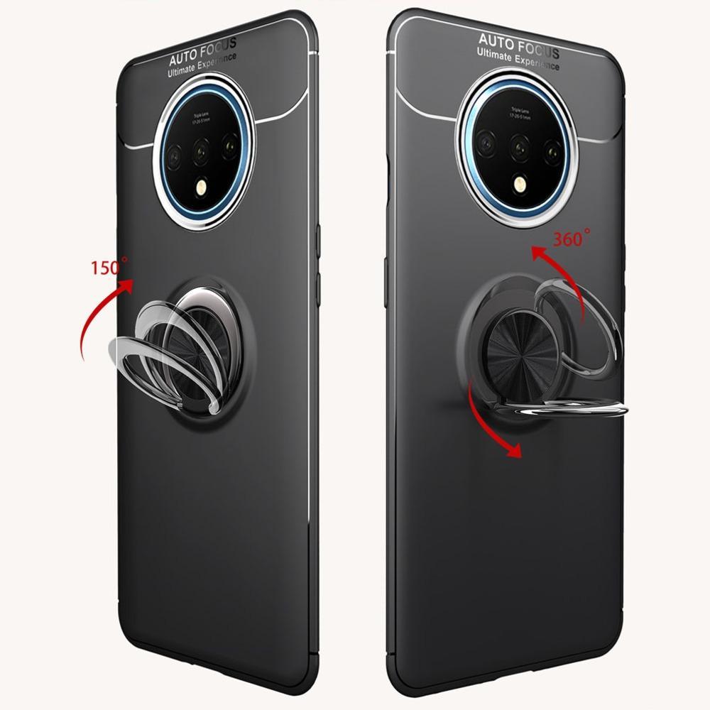 OnePlus 7T  (2 in 1 Combo) Metallic Ring Case + Earphones