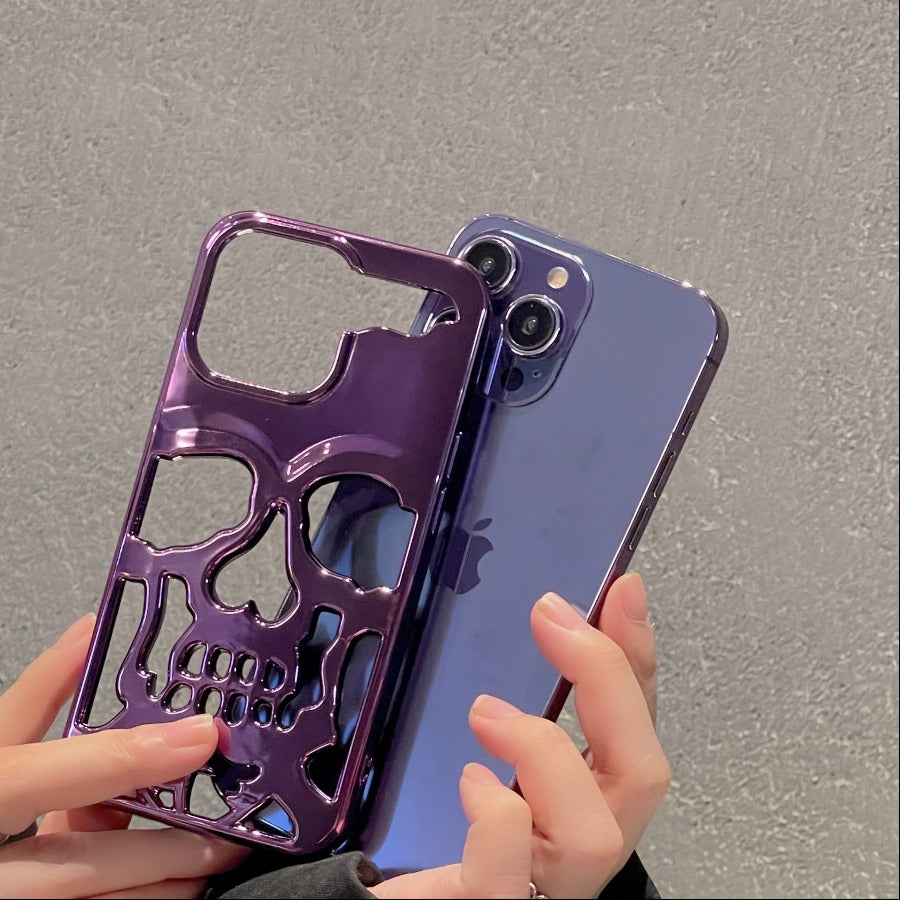 iPhone 14 Pro Hollow Skull Design Case