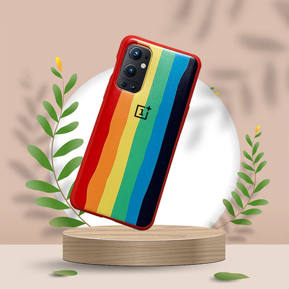 OnePlus 9 Pro Rainbow Liquid Silicone Logo Case