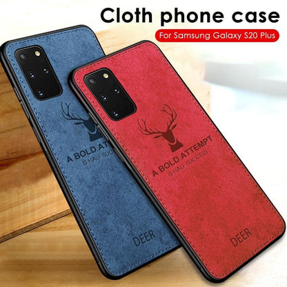 Galaxy S20 Plus (3 in 1 Combo) Deer Case + Tempered Glass + Earphones