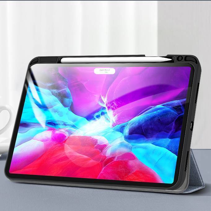 Mutural Smart Flip back Cover with Pencil holder for iPad