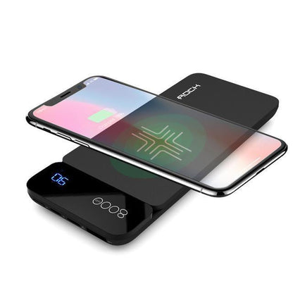 ROCK QI Wireless Charger + 8000mAh Power Bank